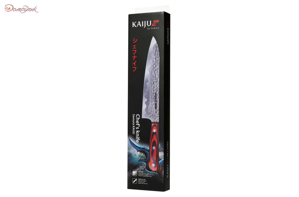 Нож кухонный "Samura KAIJU" Шеф 210 мм, AUS-8, дерево - фото 5