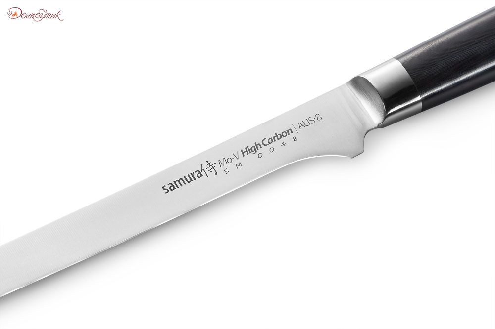 Нож кухонный "Samura Mo-V" филейный 218 мм, G-10 - фото 4