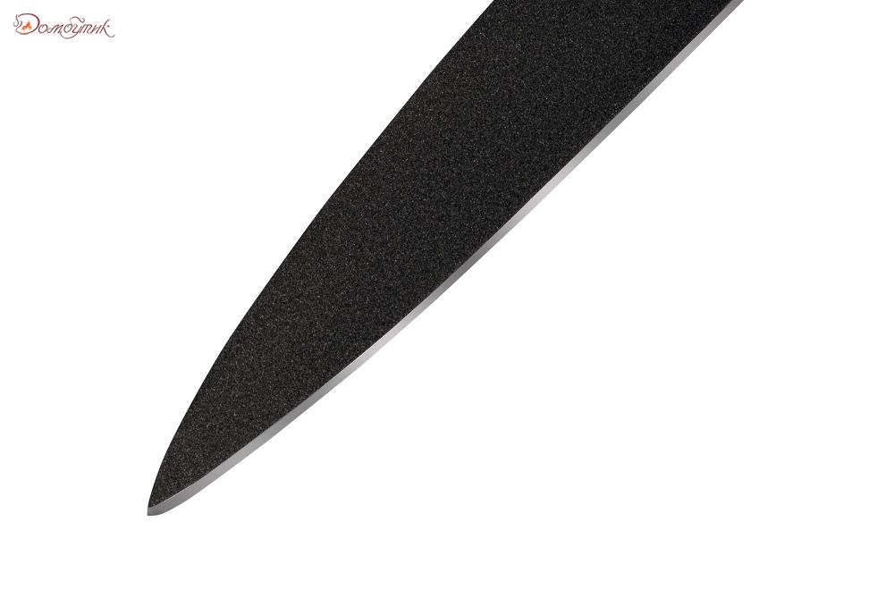 Нож кухонный "Samura SHADOW" слайсер с покрытием Black-coating 196 мм, AUS-8, ABS пластик - фото 4