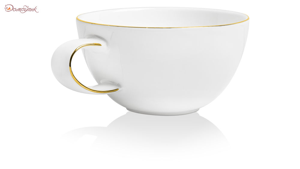 Чашка чайная с блюдцем "Синергия.Золотой кант" 250мл,Mix and Match - фото 5