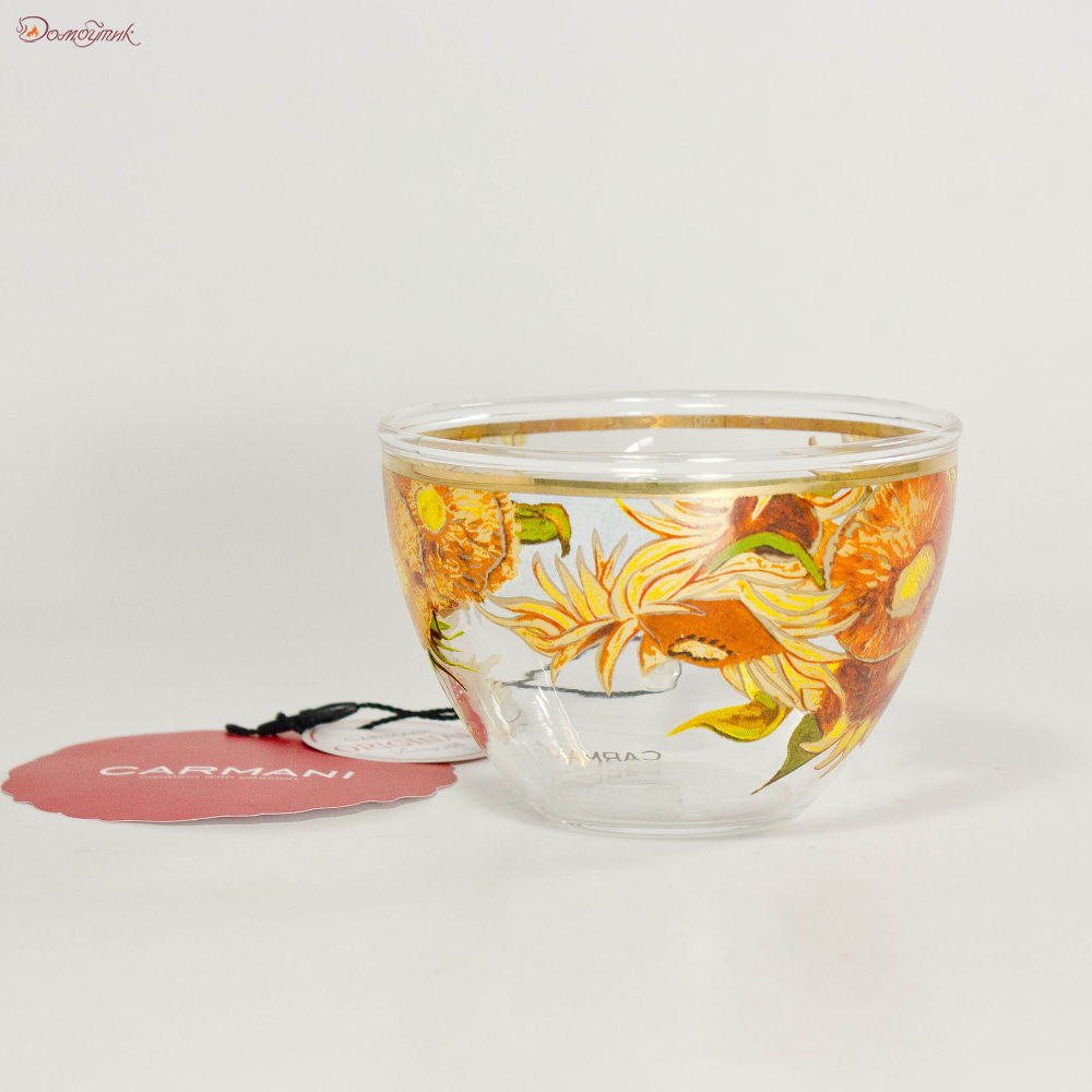 Чашка с блюдцем стекл. Подсолнухи (В. Ван Гог) в подарочной упаковке - фото 4