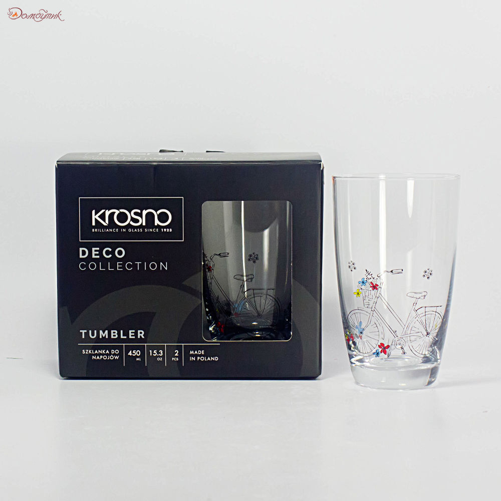 Набор стаканов для воды Krosno "Велосипед" 450мл, 2 шт - фото 9