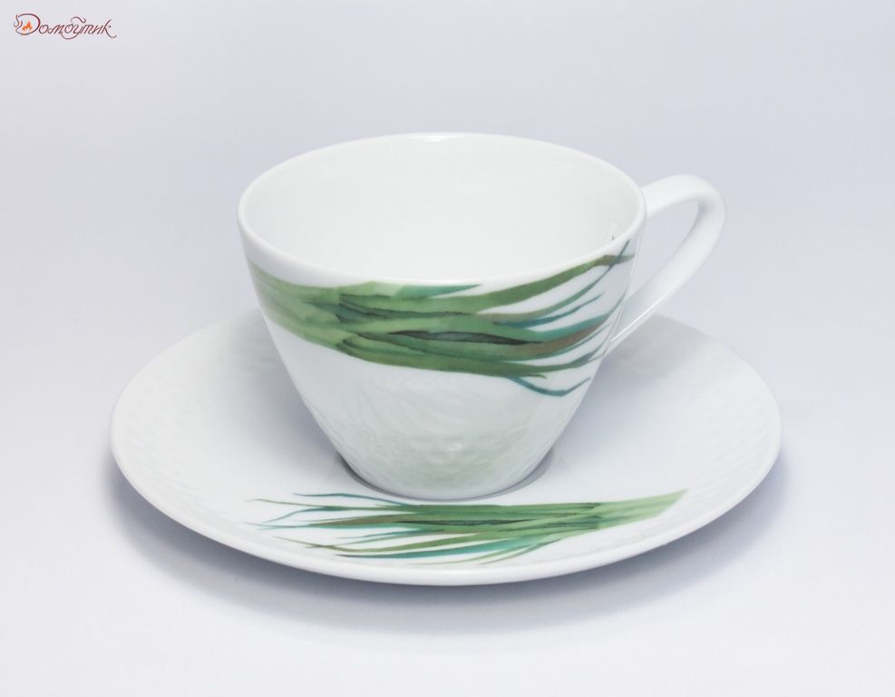 Чашка чайная с блюдцем Noritake "Овощной букет.Зелёный лук" 210мл - фото 2