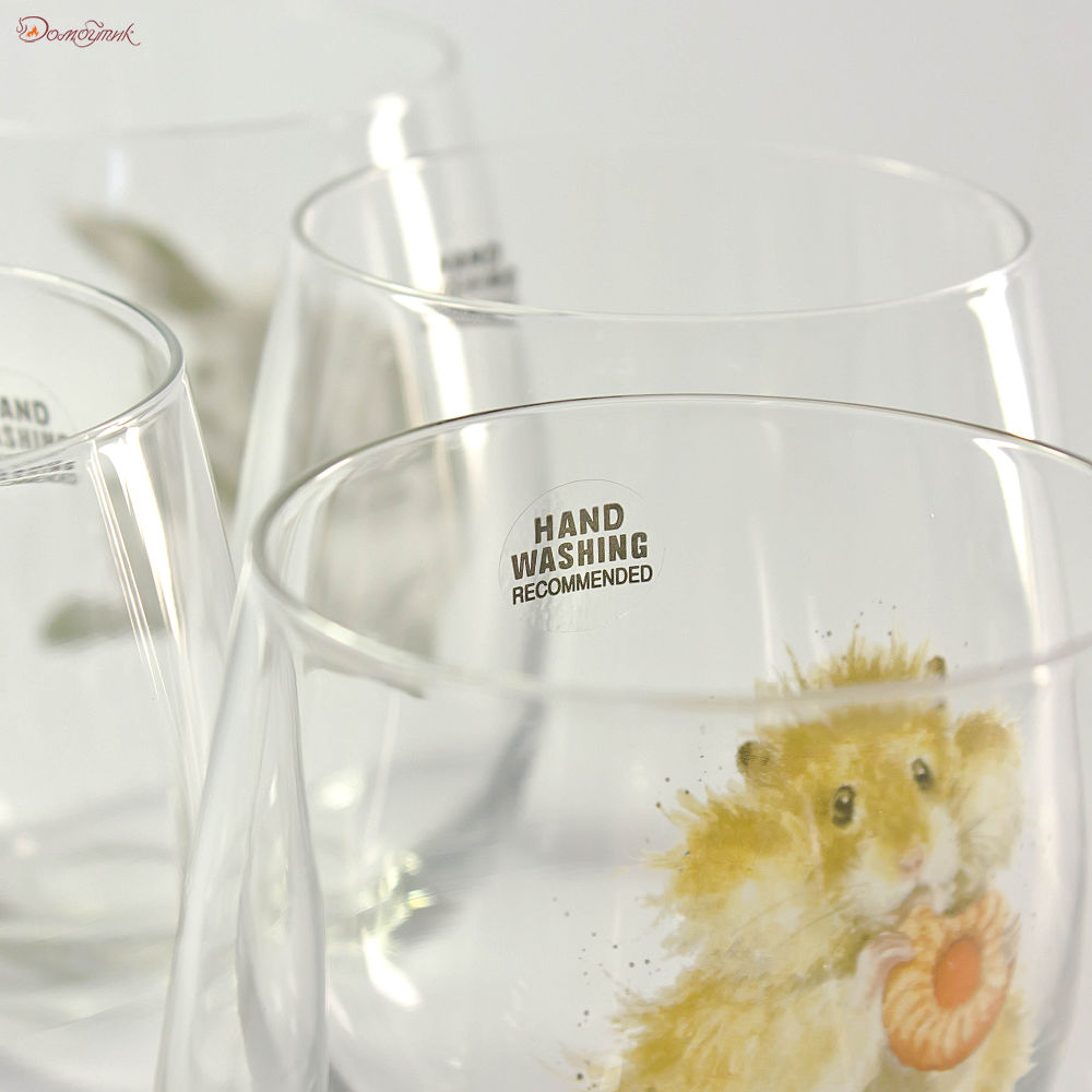 Набор стаканов Royal Worcester "Забавная фауна" (морские свинки, хомячок, кролик и кошка) 500мл, 4шт - фото 7