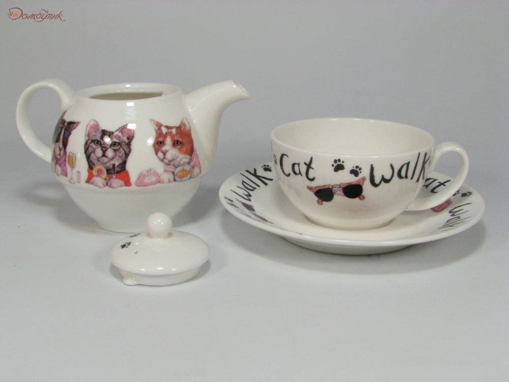 Чайный набор для одного "Модные коты" - фото 5