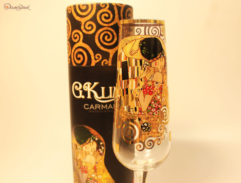 Бокал для шампанского "Поцелуй" (Г.Климт), 0,22л - фото 2