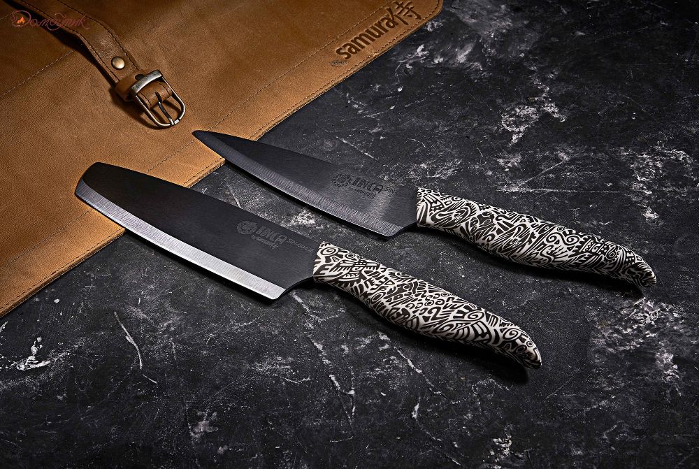 Нож кухонный "Samura Inca" универсальный 155 мм, чёрная циркониевая керамика - фото 5