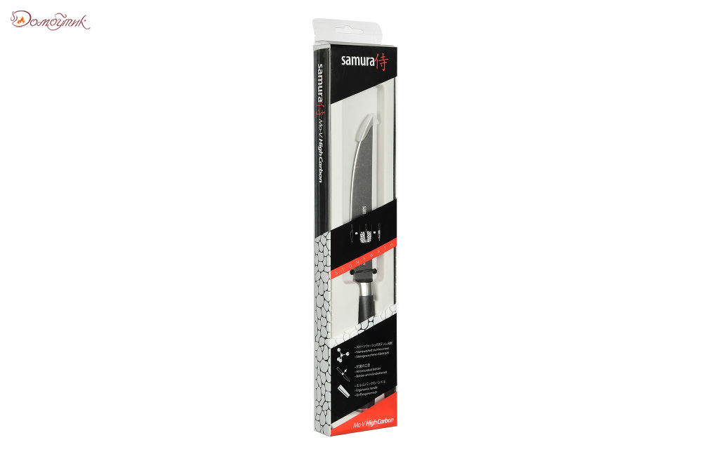 Нож кухонный "Samura Mo-V Stonewash" для стейка 120 мм, G-10 - фото 4