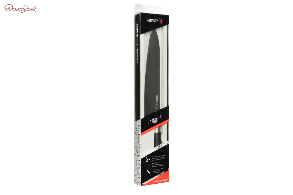 Нож кухонный "Samura Mo-V Stonewash" Гранд Шеф 240 мм, G-10 - фото 6