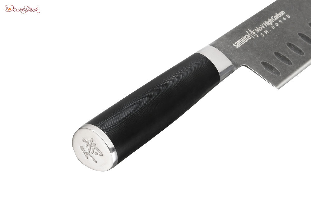 Нож кухонный "Samura Mo-V Stonewash" Сантоку 180 мм, G-10 - фото 4