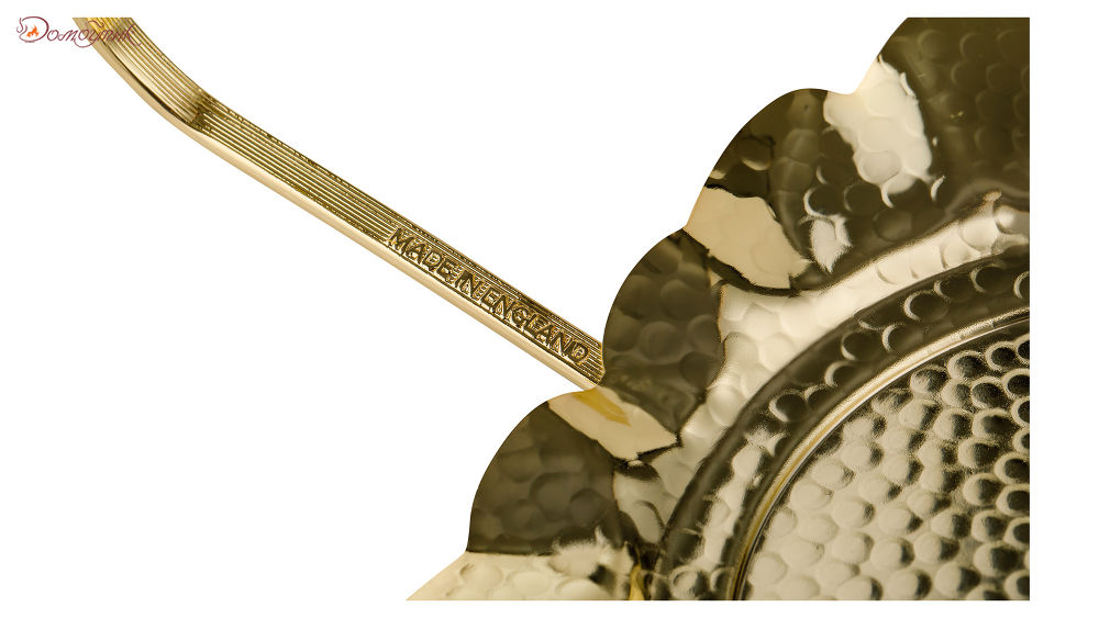 Вазочка для варенья на подставке с ложкой Queen Anne 17,5см, золотой цвет - фото 6