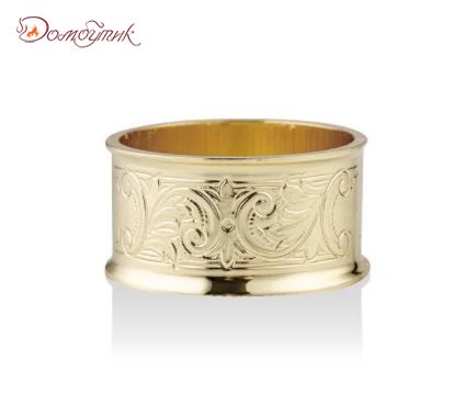Набор колец для салфеток Queen Anne 4,5см, 4шт, сталь, золотой цвет - фото 2