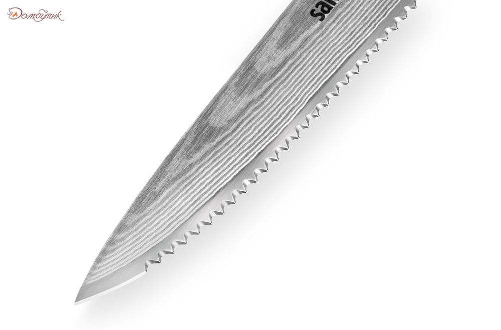 Нож кухонный "Samura DAMASCUS" для томатов 120 мм, дамаск 67 слоев - фото 4