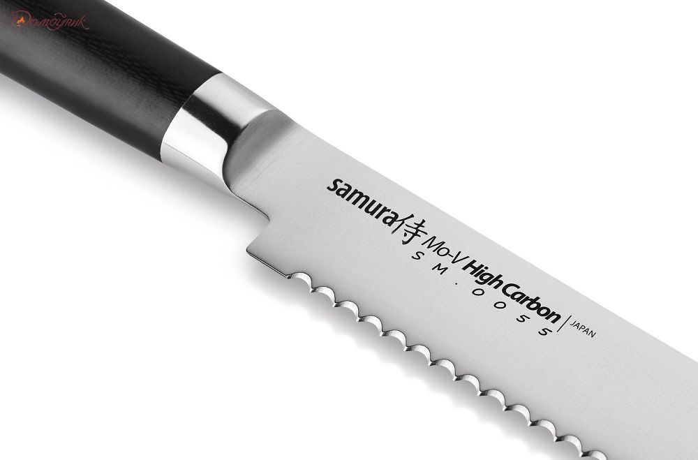 Нож кухонный "Samura Mo-V" для хлеба 230 мм  - фото 7