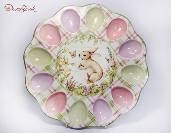 Тарелка для яиц "Пятнистый заяц" 30,5 см - фото 1