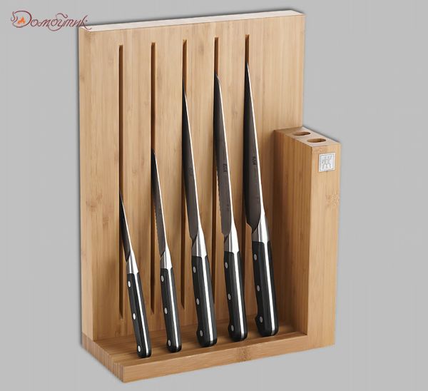Набор ножей "Zwilling Pro" в бамбуковой подставке (5 предметов)