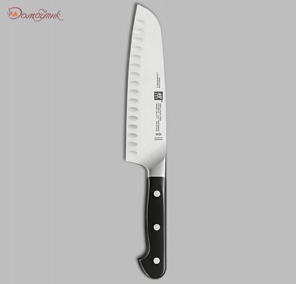 Нож сантоку с фестончатой кромкой 18 см