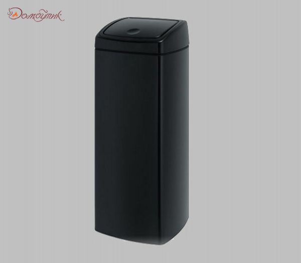 Контейнер для мусора "Touch Bin" прямоугольный матовый черный, 25 л