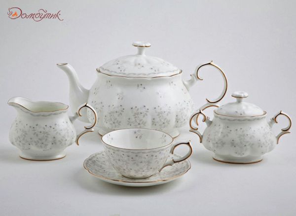 Чайный сервиз на 6 персон "Джулия Беж. Империал" (Gold) 17 предметов
