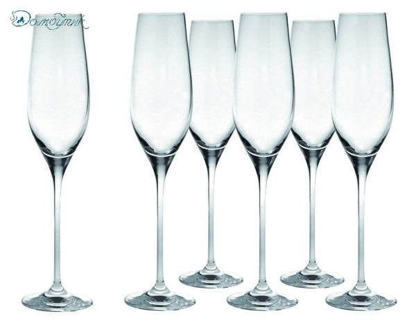 Набор из шести бокалов для шампанского 210 мл