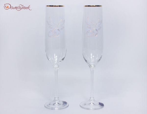 Свадебные бокалы для шампанского "Виола" 190 мл, 2 шт.