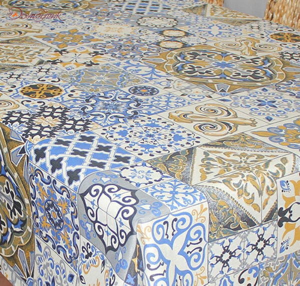Скатерть ALBA Мозаика син. 140х180 см