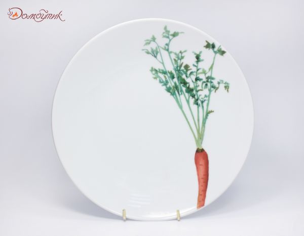 Тарелка для пасты "Овощной букет. Морковка" 23 см