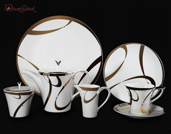 Чайный сервиз "Аврора" на  6 персон (22 предмета) - фото 1