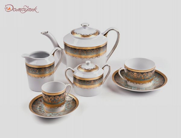 Чайный сервиз на 6 персон "PRAGUE DEGRADE" (15 предметов) - фото 1