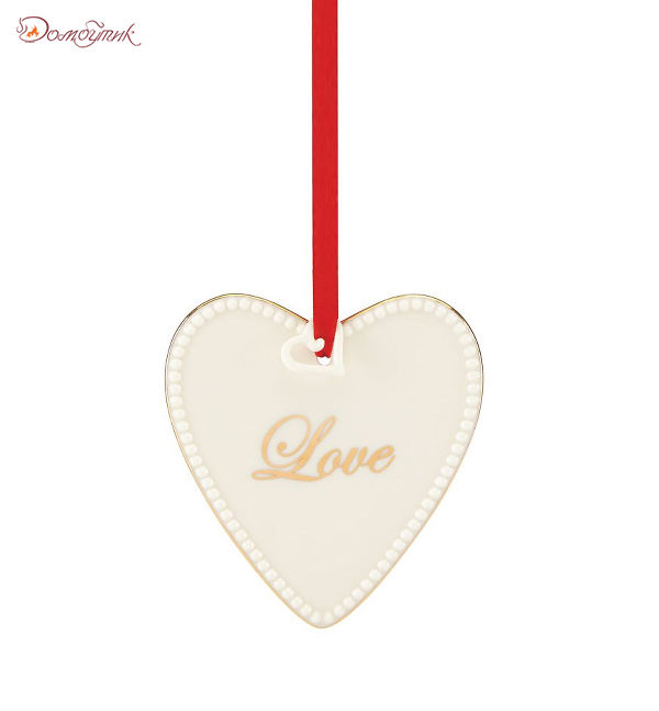 Новогоднее украшение 9см "Сердце.Любовь"