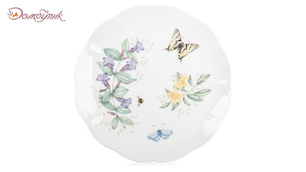 Тарелка обеденная  "Бабочки на лугу" "Бабочка-Парус", 27,5 см, Lenox