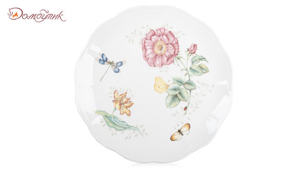 Тарелка обеденная  "Бабочки на лугу" "Стрекоза", 27,5 см , Lenox - фото 1