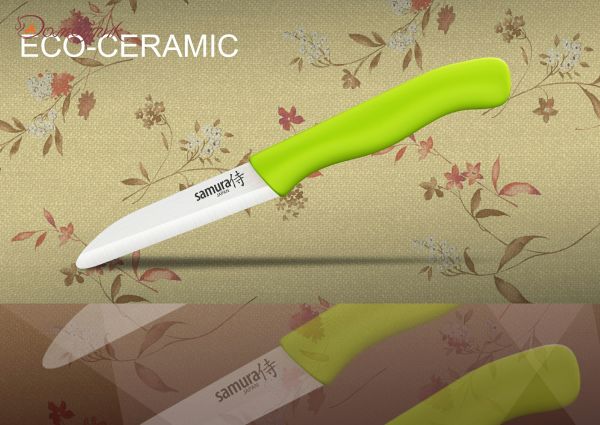 Нож "Samura Eco" для фруктов и овощей 16,5 см (зеленый)