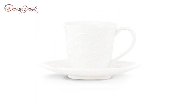 Чашка кофейная с блюдцем  "Чистый опал, рельеф", 90 мл,  Lenox