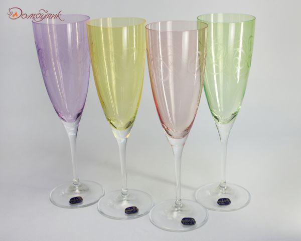Бокалы для шампанского "Kate Colours. Fantasy" 220 мл, 4 шт. - фото 1