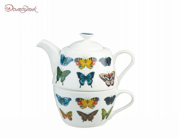 Чайный набор на одного "Бабочки", 2 пр. - фото 1