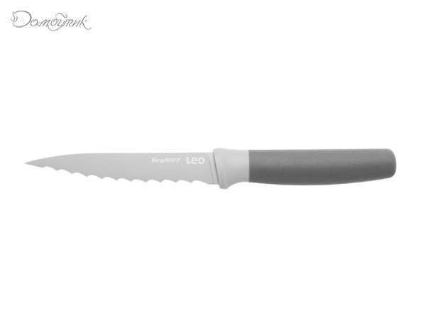 Нож универсальный зазубренный 11,5 см (серый) - фото 1