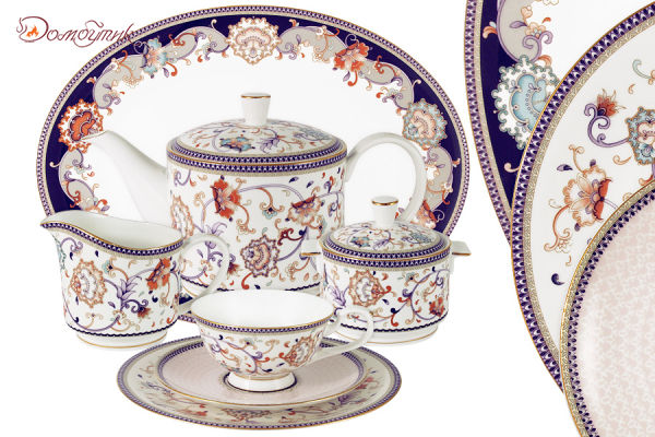 Чайный сервиз Королева Анна 40 предметов на 12 персон - фото 1