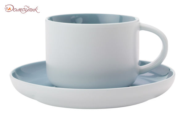 Чашка с блюдцем Оттенки (голубая), 250мл - фото 1