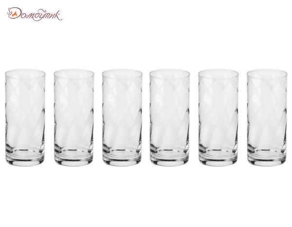Набор  стаканов для воды "Романтика", 380мл , 6шт