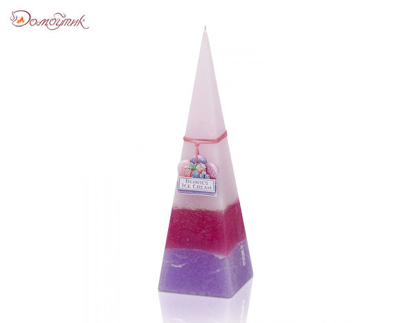 Свеча "Мороженое из ягод" (Berries ice cream), пирамида 7х24 см - фото 1