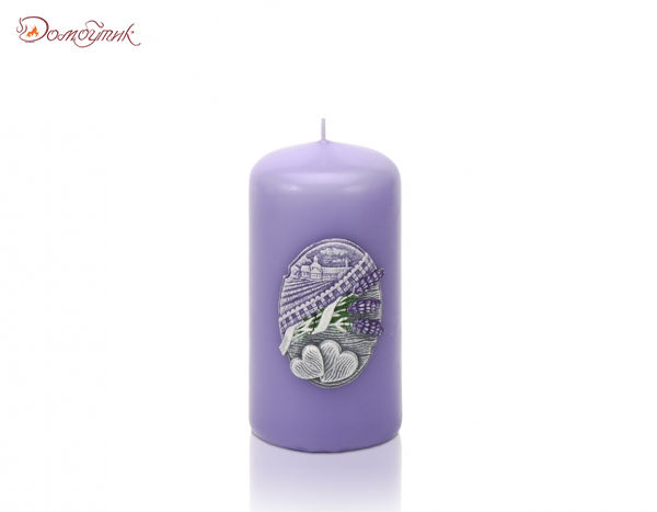 Свеча "Поцелуй лаванды", колонна 5х10 см (Lavender kiss) - фото 1