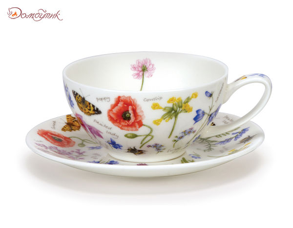Чашка чайная с блюдцем Dunoon "Полевые цветы" 250мл, DUNOON