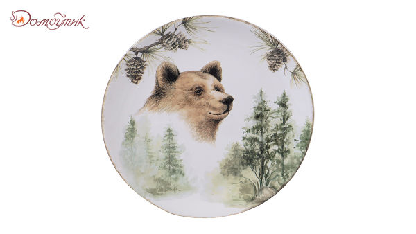 Тарелка акцентная "Заповедный лес. Медведь" 23см, Certified Intl - фото 1