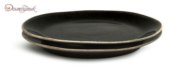 Набор тарелок для закуски Nature черные, 2 шт. SagaForm