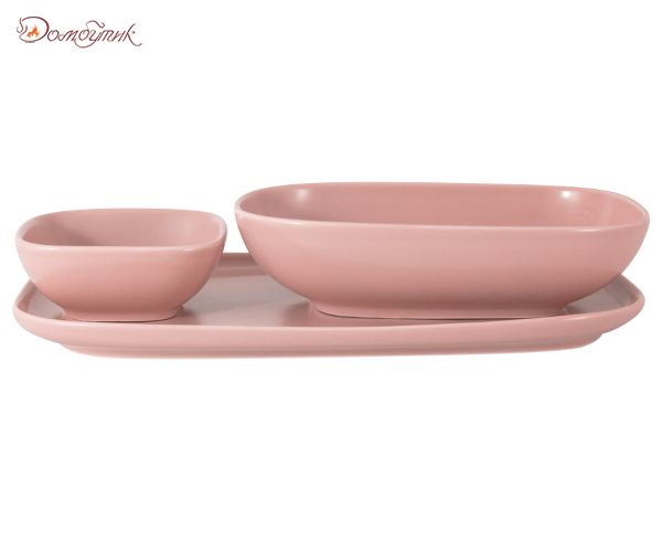 Набор "Форма" розовый: тарелка + 2 салатника , Maxwell & Williams - фото 1
