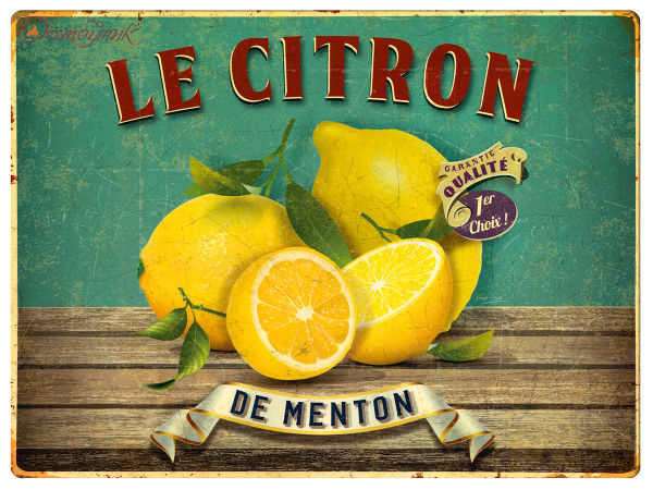 Подставки на пробке "Лимоны Ментона" 40х29 см (4шт)
