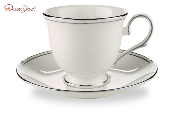 Набор из 2 чашек чайных с блюдцами Lenox "Федеральный,платиновый кант" 180мл - фото 2