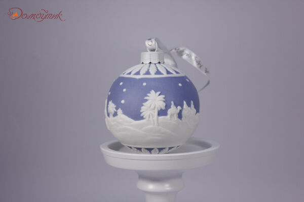 Украшение новогоднее Wedgwood "Рождество", Шар 7,6 см, голубой - фото 5