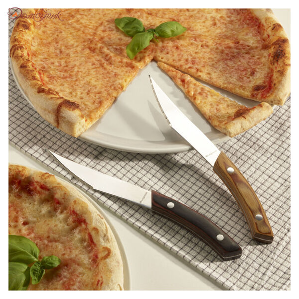 Набор ножей для стейка и пиццы Legnoart Napoli, 4 шт, ручка из светлого дерева - фото 2